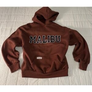 SHEIN‎ Malibu Hoodie Pullover Sweatshirt Brown Collegiate Style Size Large